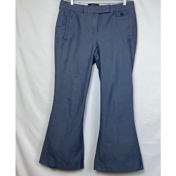 Body By Victoria Women's Size 8 Blue The Christie Flare Leg 70s Pants - Picture 1 of 8